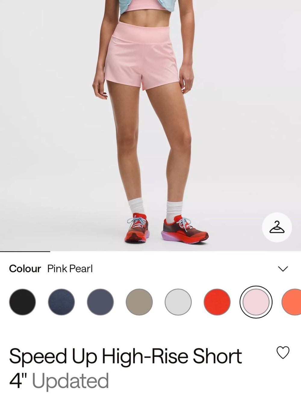 lululemon athletica Pink Pearl Speed Up High-Rise 4" Shorts
